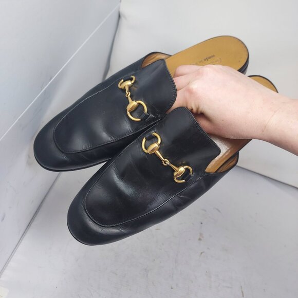Gucci Black Horsebit Princetown Slide Mule - Picture 9 of 11